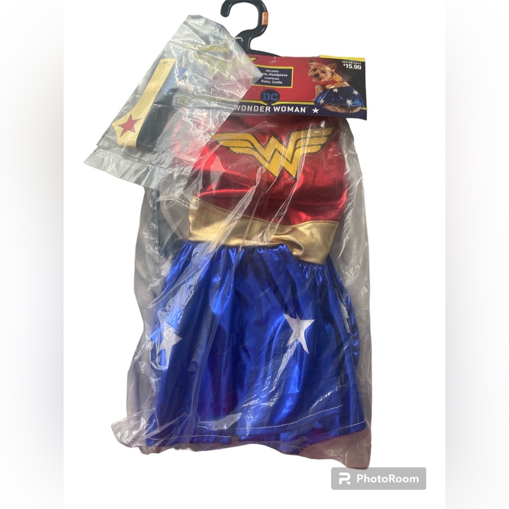 Dog Wonder Woman Superhero Costume Dress Size Medium for small dogs breed pet - Picture 3 of 7